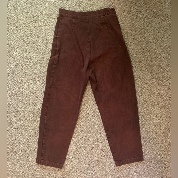 Ilana Kohn Huxie Pants Burgundy Cotton size 6 - Picture 5 of 8